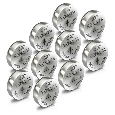Renata 397 Watch Battery Swiss Made Silver Coin SR726SW 1.55V All Pack - TradeNRG UK